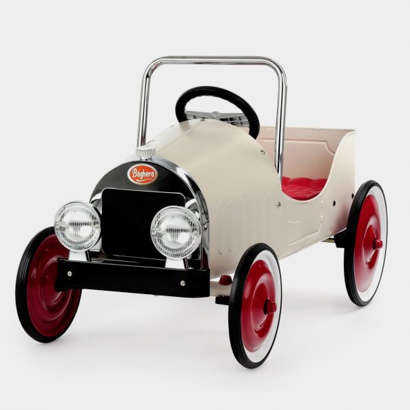 Classic White Pedal Car